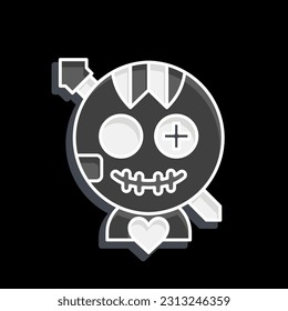 Icon Voodoo Doll. related to Halloween symbol. glossy style. simple design editable. simple illustration