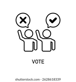 Symbol eine Abstimmung einzeln auf sauberem Hintergrund.