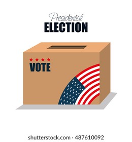 icon voting box election presidential graphic