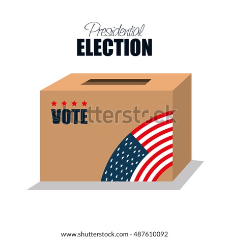 icon voting box election presidential graphic