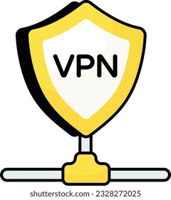An Icon Vpn Network Color Outline Style