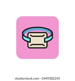 Icon of VR device. Headset, smartwatch, simulator. Gaming concept. Can be used for topics like digital world,  interactivity, high tech