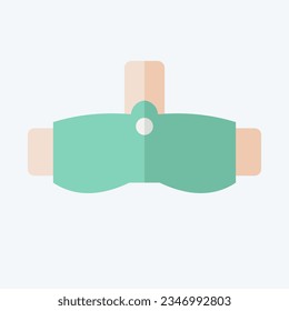 Icon VR Glasses. related to 3D Visualization symbol. flat style. simple design editable. simple illustration