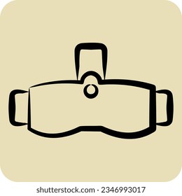Icon VR Glasses. related to 3D Visualization symbol. hand drawn style. simple design editable. simple illustration