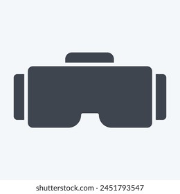 Icon VR Glasses. related to Online Game symbol. glyph style. simple design illustration