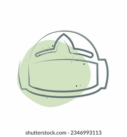 Icon VR Helmet. related to 3D Visualization symbol. Color Spot Style. simple design editable. simple illustration