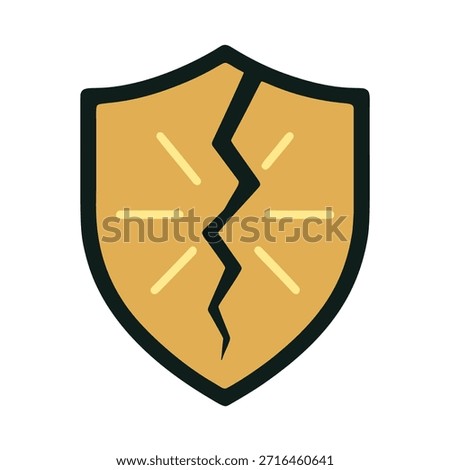 Icon "Vulnerability": A cracked shield, revealing light from within.