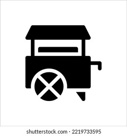 Icon Wagon Glyph, Flat Icon Logo Illustration Vector Isolated. Suitable for Web Design, Logo, App. 
