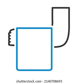 Icon Of Waiter Hand With Towel. Editable Bold Outline With Color Fill Design. Vector Illustration.