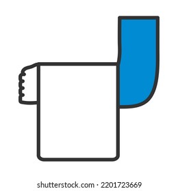 Icon Of Waiter Hand With Towel. Editable Bold Outline With Color Fill Design. Vector Illustration.