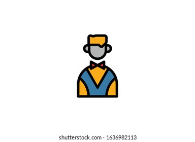 Icon  Waiter Vector Graphic Perfect for Restaurant