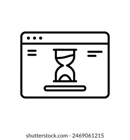 Icon waiting for loading on website interface
