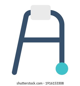 icon walker using flat style and blue color dominate