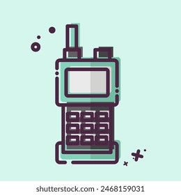 Icon Walkie Talkie. related to Emergency symbol. MBE style. simple design illustration