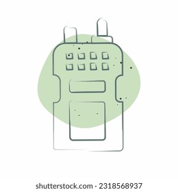 Icon Walkie Talkie. related to Military symbol. Color Spot Style. simple design editable. simple illustration