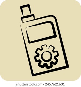 Icon Walkie Talkie. related to Security symbol. hand drawn style. simple design illustration