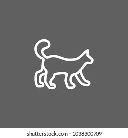 Icon of walking cat. Pet, animal, veterinary. Animal care concept. Can be used for topics like veterinary, animal care, rescue.
