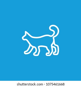 Icon of walking cat. Pet, animal, veterinary. Animal care concept. Can be used for topics like veterinary, animal care, rescue.
