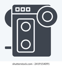 Icon Walkman. related to Hipster symbol. glyph style. simple design editable. simple illustration