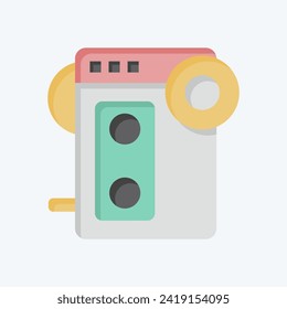 Icon Walkman. related to Hipster symbol. flat style. simple design editable. simple illustration