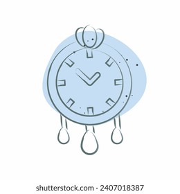 Icon Wall Clock. related to Home Decoration symbol. Color Spot Style. simple design editable. simple illustration