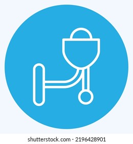 Icon Wall Lamp. suitable for House symbol. blue eyes style. simple design editable. design template vector. simple illustration