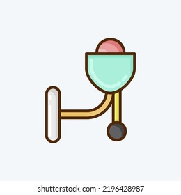 Icon Wall Lamp. suitable for House symbol. flat style. simple design editable. design template vector. simple illustration