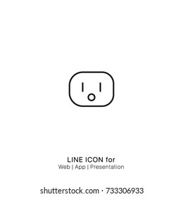 Icon Wall plug graphic design single icon vector