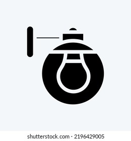Sconce de pared de iconos. adecuado para el símbolo House. estilo glifo. diseño simple editable. vector de plantilla de diseño. ilustración simple