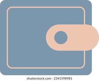 icon of a wallet in minimal style, isolated vector on white background for graphic design