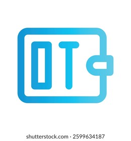 icon wallet with style gradient