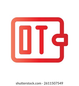 icon wallet with style gradient