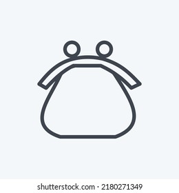 Icon Wallet. suitable for Business symbol. line style. simple design editable. design template vector. simple symbol illustration