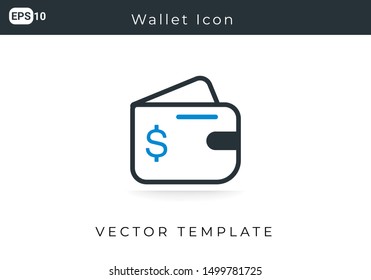 Icon wallet For Website, Infographic Element. Vector Illustration