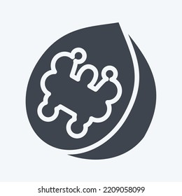 Icon Walnut. suitable for Nuts symbol. glyph style. simple design editable. design template vector. simple illustration