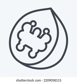 Icon Walnut. suitable for Nuts symbol. line style. simple design editable. design template vector. simple illustration
