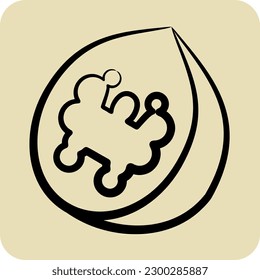 Tuerca de iconos. adecuado para el símbolo Nuts. estilo dibujado a mano. diseño simple editable. vector de plantilla de diseño. ilustración simple
