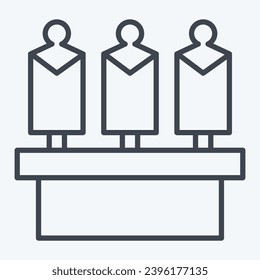 Icon Wardrobe. related to Theatre Gradient symbol. line style. simple design editable. simple illustration