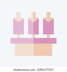 Icon Wardrobe. related to Theatre Gradient symbol. flat style. simple design editable. simple illustration
