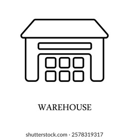 Icon a warehouse, isolated against a clean background.