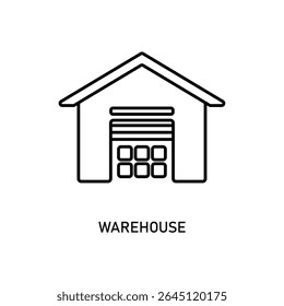 Icon a warehouse, isolated against a clean background.
