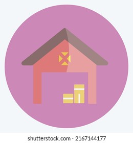 Icon Warehouse. suitable for Garden symbol. flat style. simple design editable. design template vector. simple symbol illustration