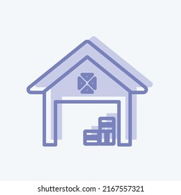 Icon Warehouse. suitable for Garden symbol. two tone style. simple design editable. design template vector. simple symbol illustration