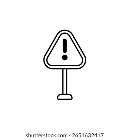 Icon a warning, isolated against a clean background.
