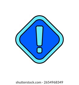 Icono de una advertencia, aislado contra un fondo limpio.
