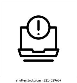 Aviso de iconos, Línea, contorno, Vector de ilustración de logotipo de iconos planos aislado. Adecuado para diseño web, logotipo, aplicación. 
