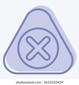 Icon Warning. related to Exclamation symbol. two tone style. design editable