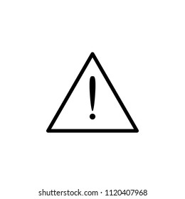 The icon of Warning sign. Simple outline icon illustration, vector of Warning sign for a website or mobile application