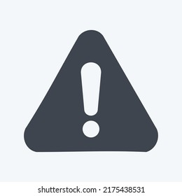 Icon Warning Sign. suitable for Programming symbol. glyph style. simple design editable. design template vector. simple symbol illustration