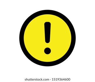icon warning signs, exclamation marks and circle solid style. EPS 10